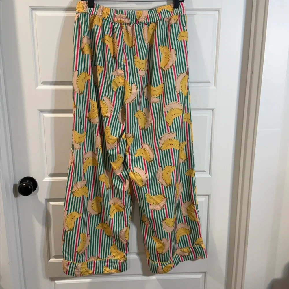 Multicolor Satin Banana Stripe pants  L/XL